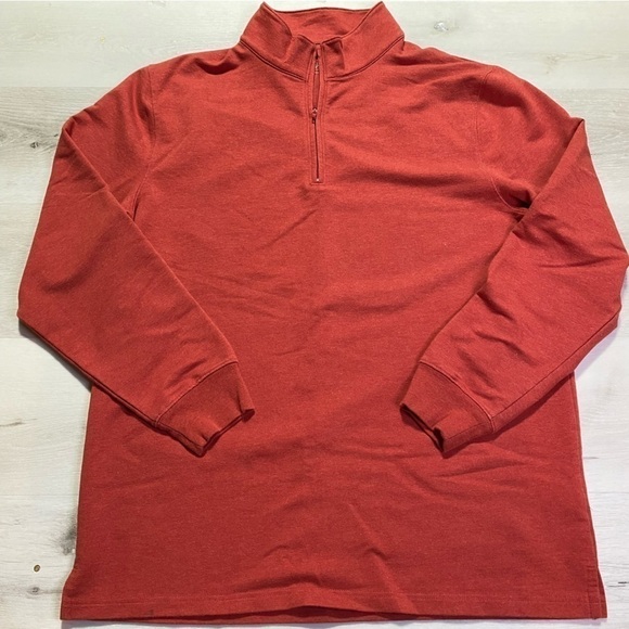 Pendelton Coos Bay Quarter Zip Pullover, Chili Pepper, Size L - Picture 1 of 9